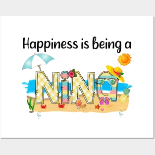 Happiness Is Being A Nina Summer Beach Happy Mother's Posters and Art